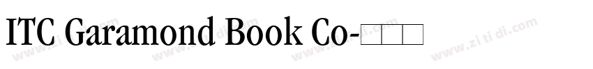 ITC Garamond Book Co字体转换